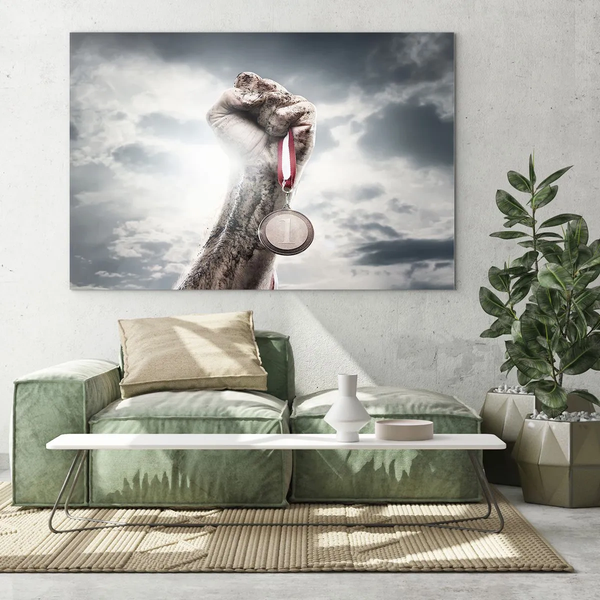 Quadro em vidro - Per aspera ad astra - 100x70 cm