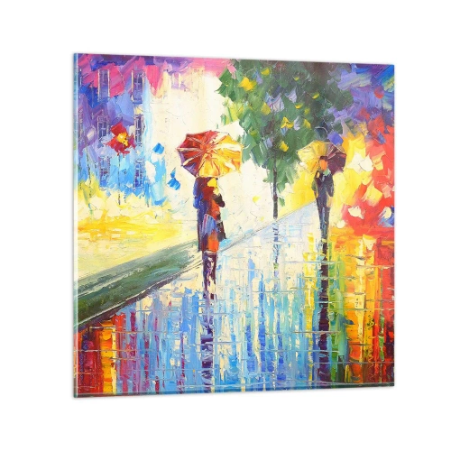 Quadro em vidro - E tudo está claro - 70x70 cm