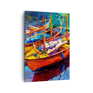 Quadro em tela - Em águas espessas pelas cores - 50x70 cm