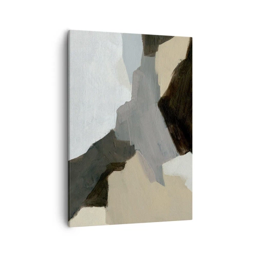 Quadro em tela - Abstração: a encruzilhada do cinza - 50x70 cm