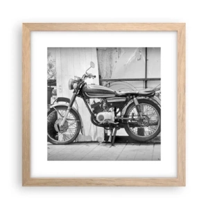 Pôster com moldura de carvalho claro - O clássico acima de tudo - 30x30 cm