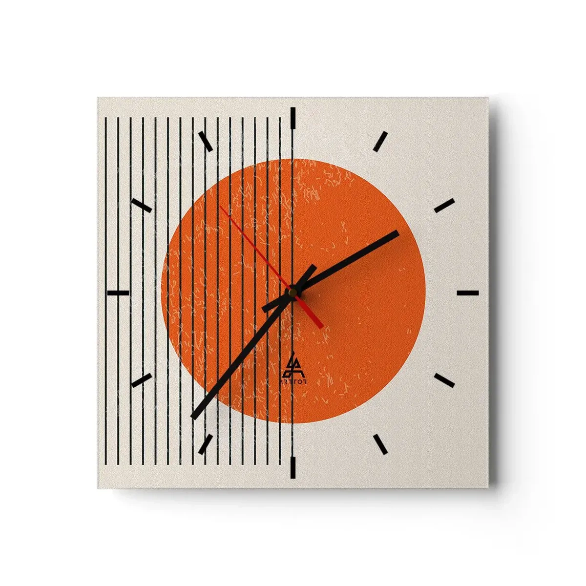 Relógio de parede - Relógio em vidro - Sempre sol - 40x40 cm