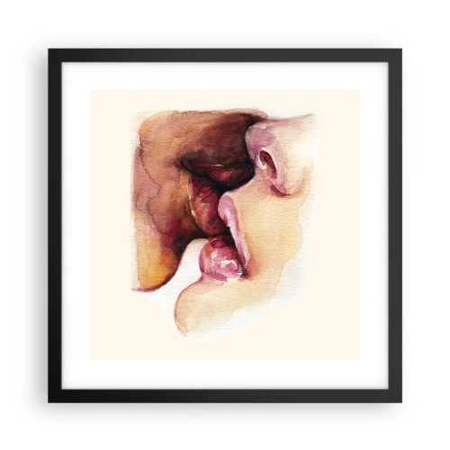 Pôster com moldura preta - Como a noite e o dia, a terra e o céu - 40x40 cm