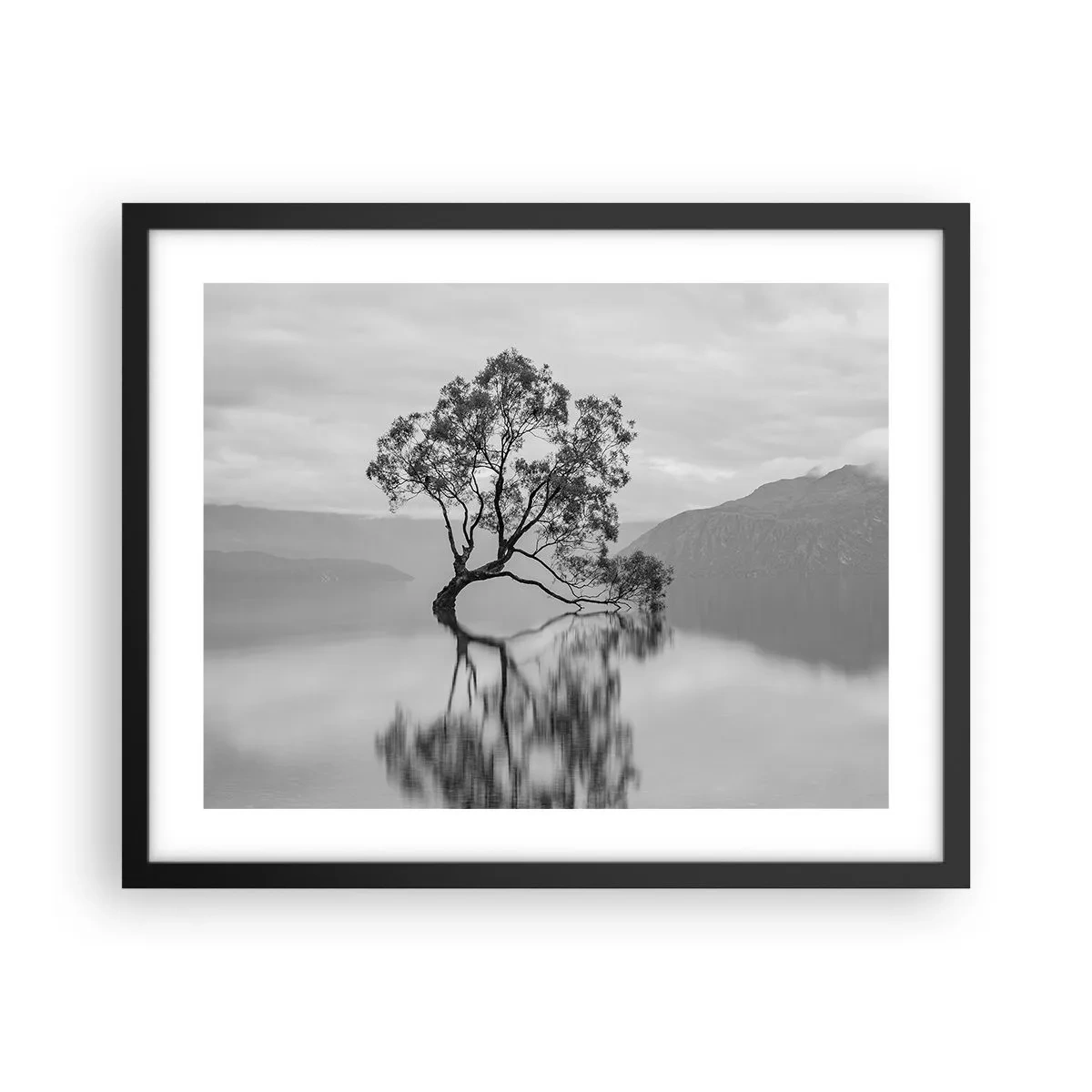 Pôster com moldura preta - Existe um país assim - 50x40 cm