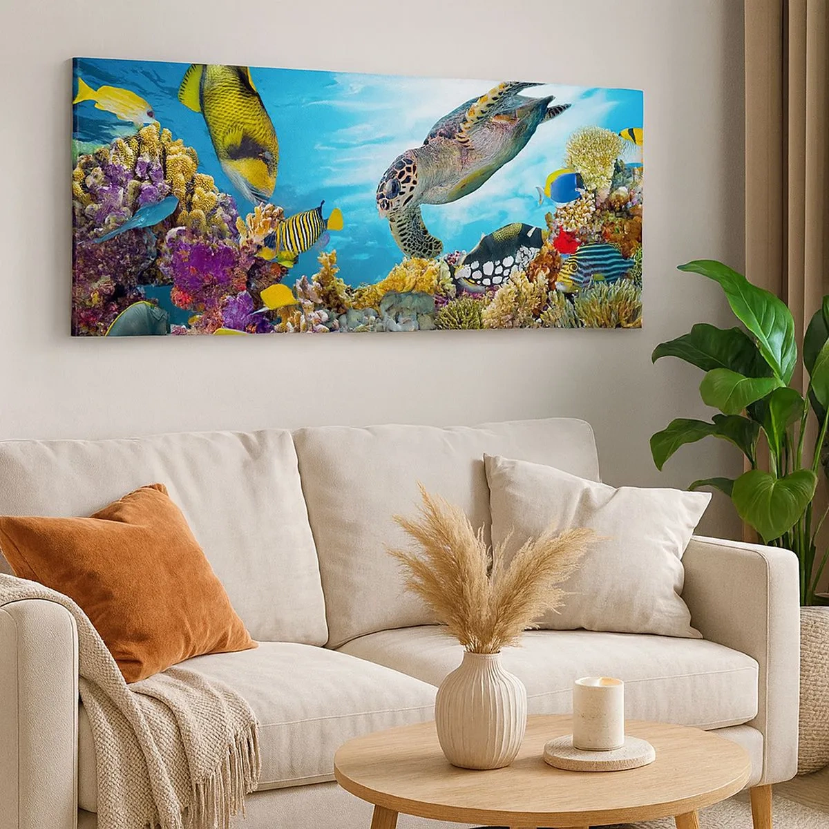 Quadro em tela - Alameda dos corais - 100x40 cm