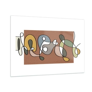 Quadro em vidro - Abstração que vale a pena sorrir - 100x70 cm