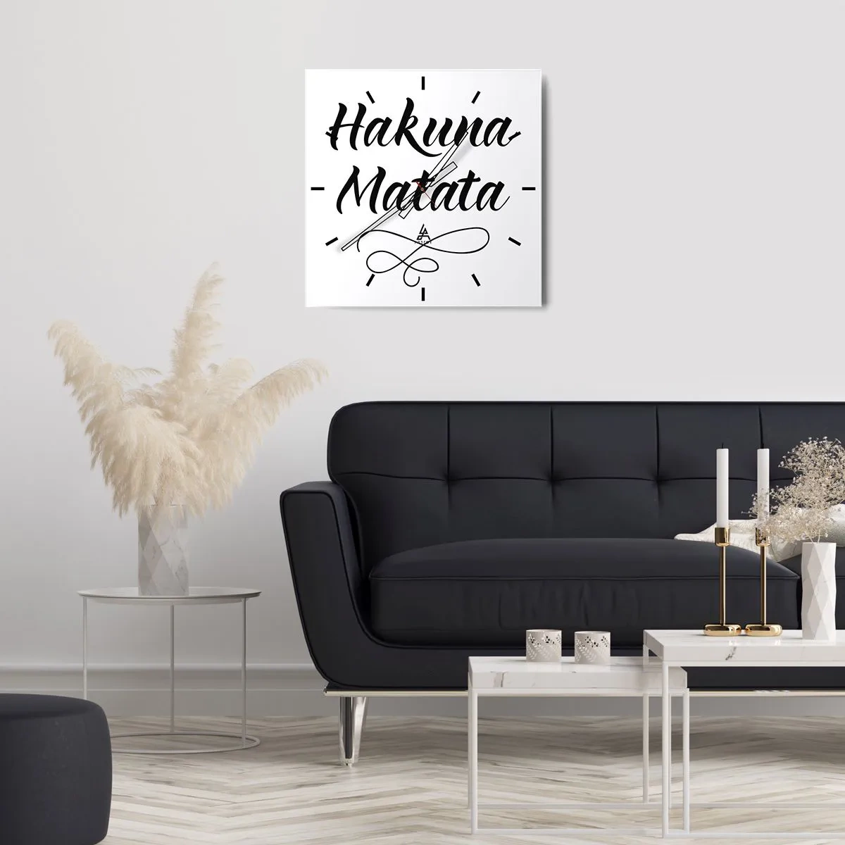 Relógio de parede - Relógio em vidro - O melhor conselho - 40x40 cm