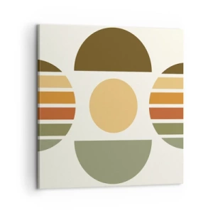 Quadro em tela - Em tons terrosos - 60x60 cm