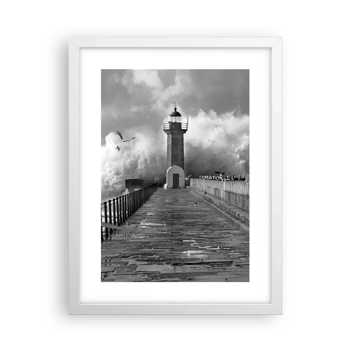 Pôster em moldura branca - Destemida - 30x40 cm