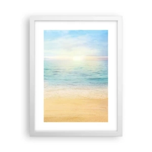 Pôster em moldura branca - Grande azul - 30x40 cm