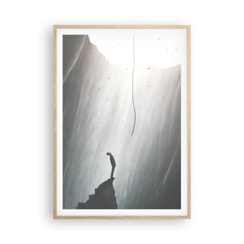 Pôster com moldura de carvalho claro - Sempre há uma saída - 70x100 cm