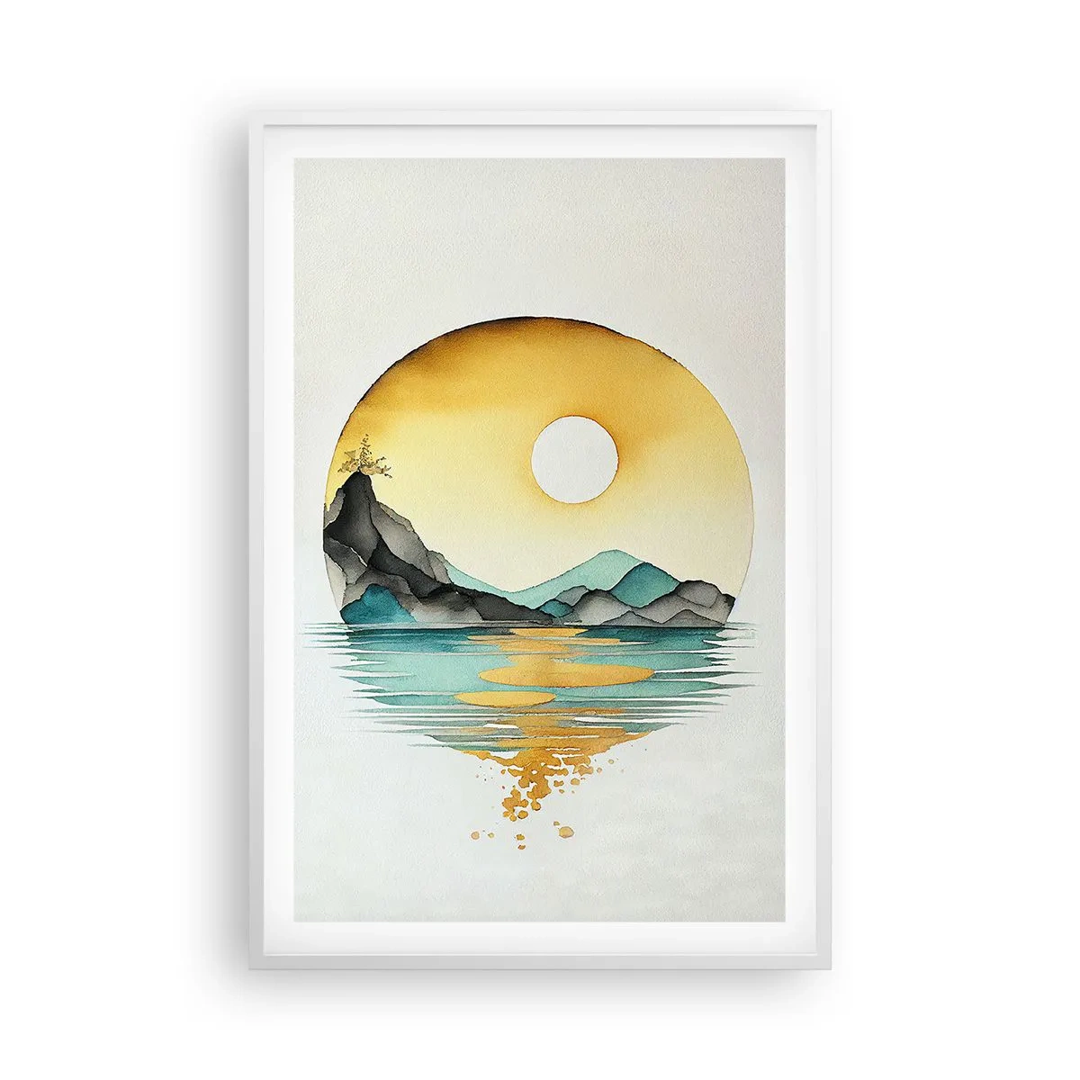 Pôster em moldura branca - No círculo da beleza - 61x91 cm