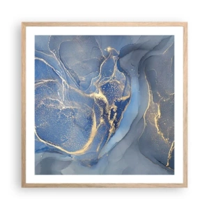 Pôster com moldura de carvalho claro - Pó dourado - 60x60 cm