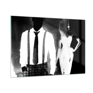 Quadro em vidro - Num clima noir - 100x70 cm