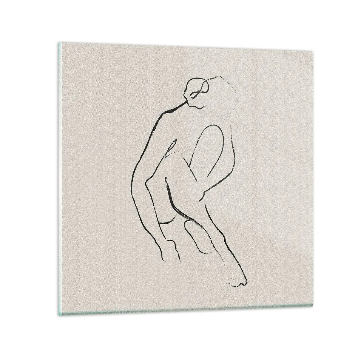 Quadro em vidro - Esboço íntimo - 30x30 cm