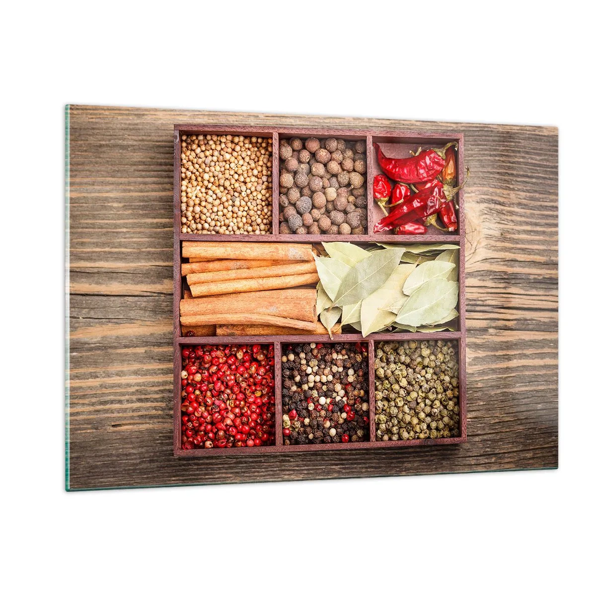 Quadro em vidro - Ordem das formas, um ramo de aromas - 120x80 cm