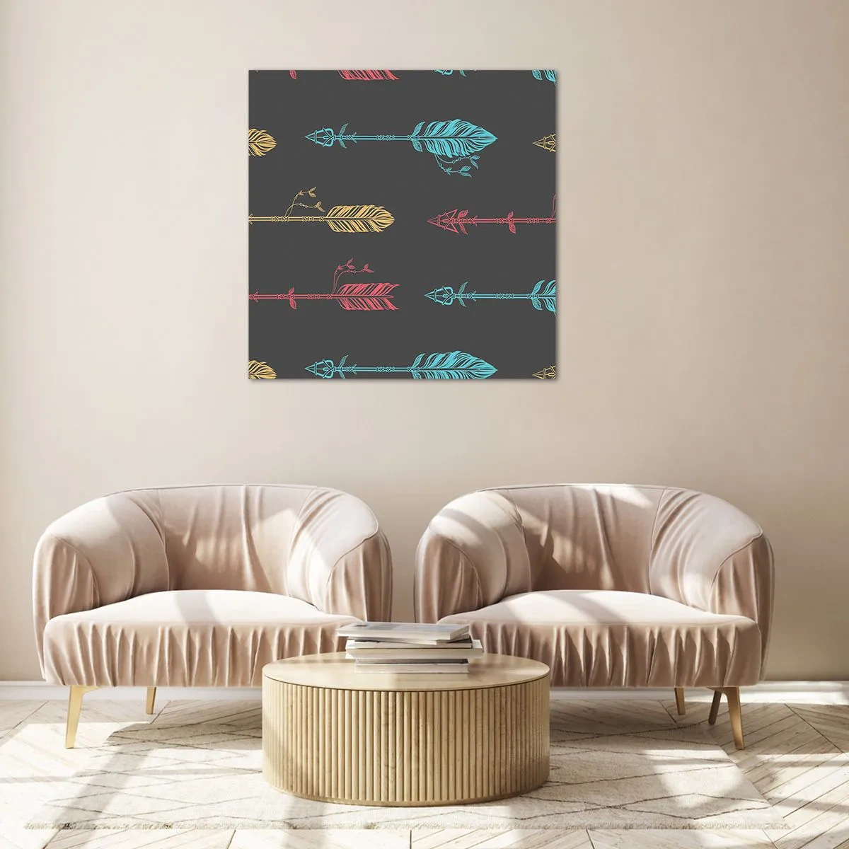 Quadro em vidro - Em ordem - 70x70 cm