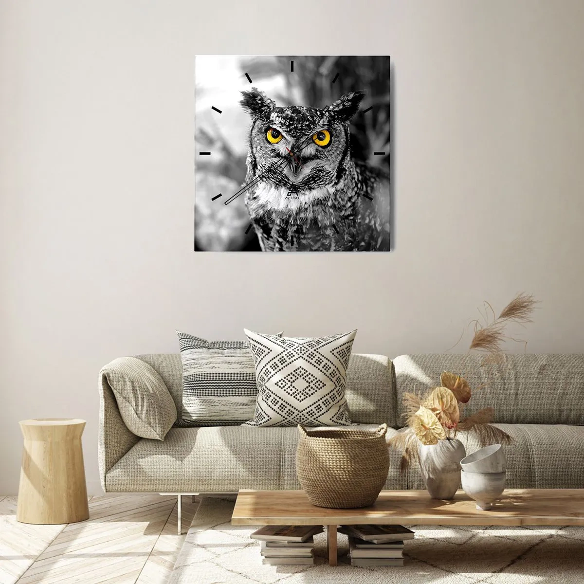 Relógio de parede - Relógio em vidro - Nada pode ser escondido - 30x30 cm