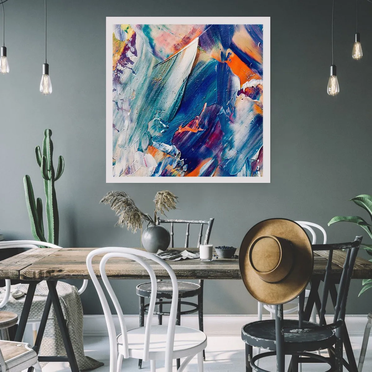 Pôster - Confusão de cores - 40x40 cm