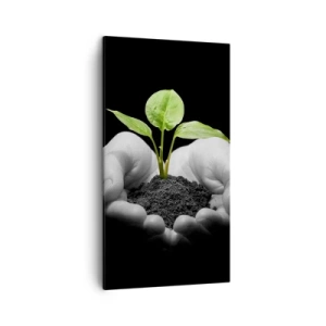 Quadro em tela - Eu amo a natureza, eu a protejo - 45x80 cm