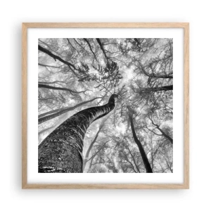 Pôster com moldura de carvalho claro - Corrida até a luz - 50x50 cm