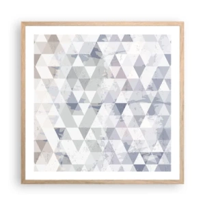 Pôster com moldura de carvalho claro - Em ritmo para três - 60x60 cm