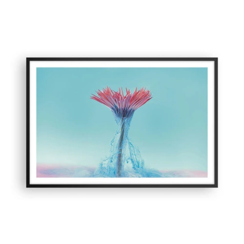 Pôster com moldura preta - Num abraço revigorante - 91x61 cm