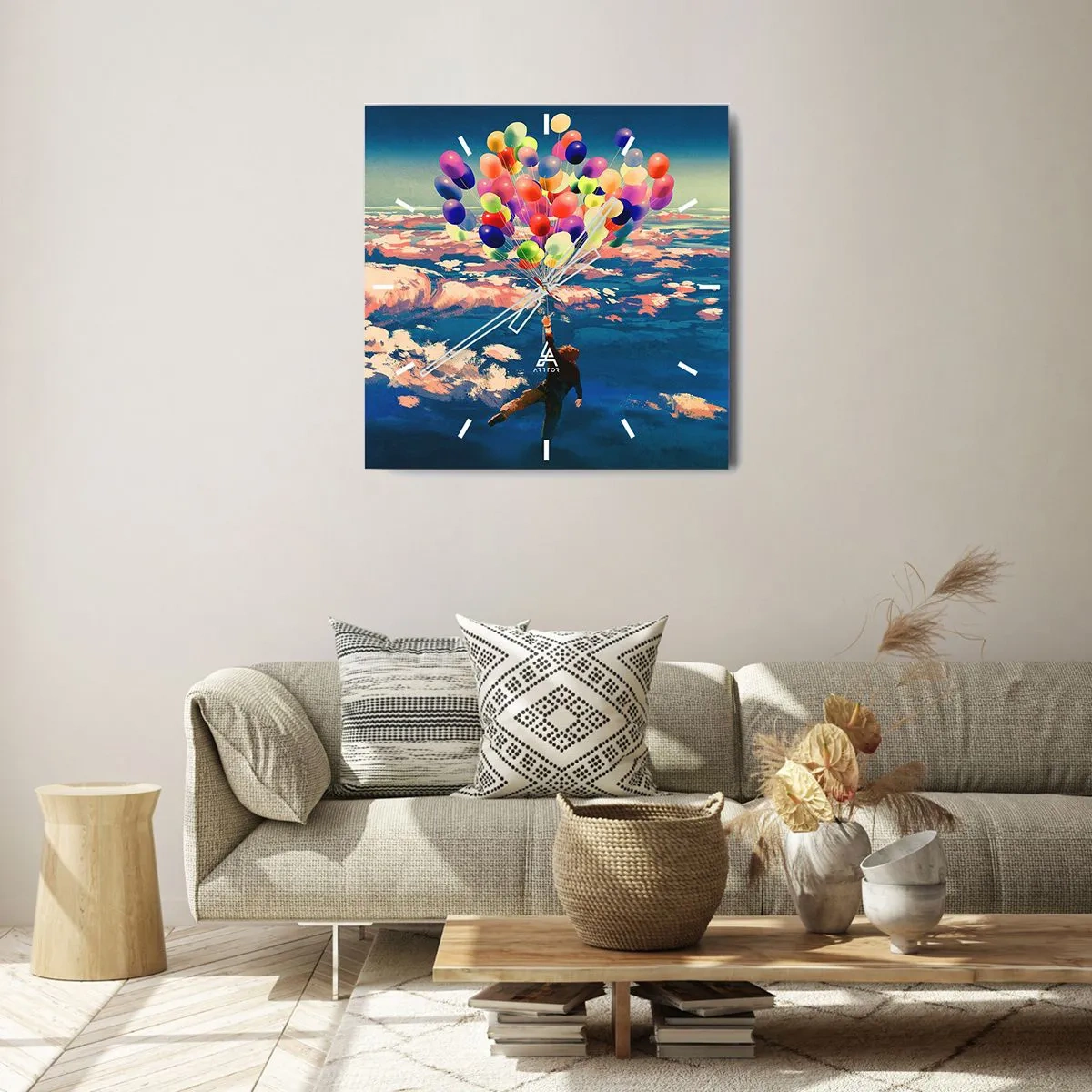 Relógio de parede - Relógio em vidro - Um sonho de infância tornado realidade - 30x30 cm