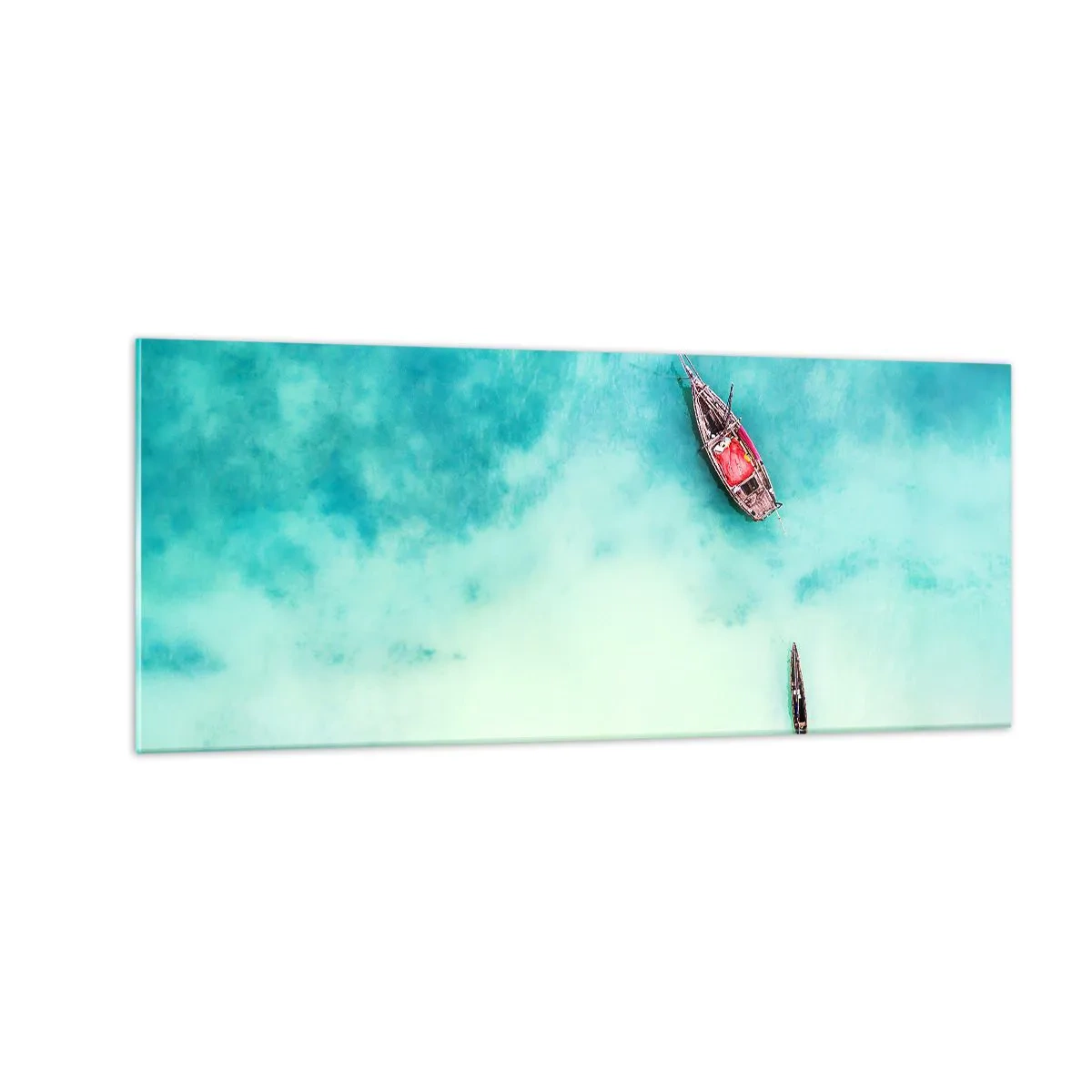 Quadro em vidro - As praias de Zanzibar - 100x40 cm