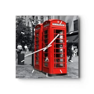 Relógio de parede - Relógio em vidro - , - 40x40 cm