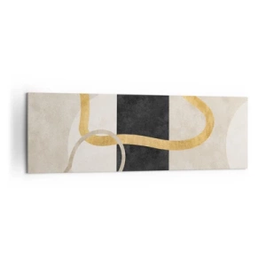 Quadro em tela - Formas em loop - 160x50 cm