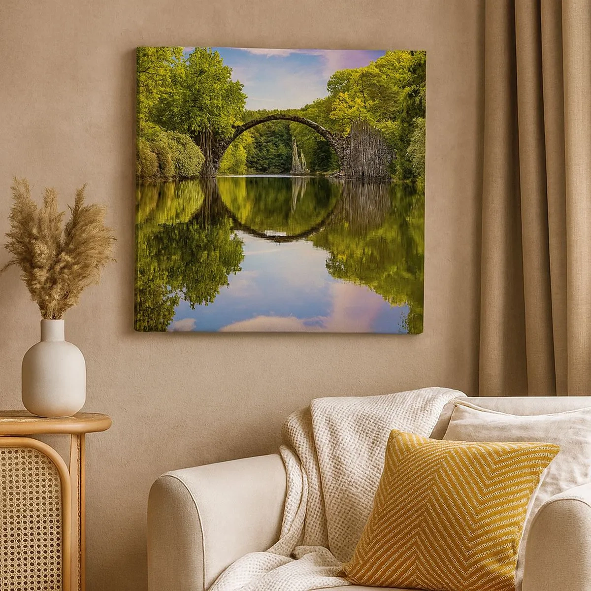 Quadro em tela - Na junção de dois mundos - 30x30 cm