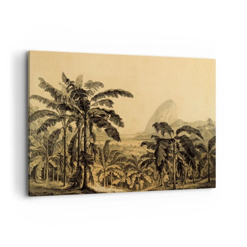 Quadro em tela - num clima colonial - 120x80 cm