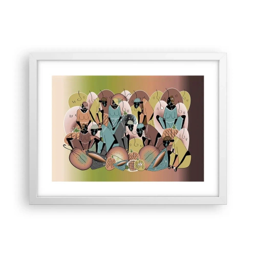 Pôster em moldura branca - Uma grande festa se aproxima - 40x30 cm
