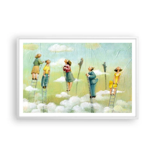 Pôster em moldura branca - Por trás do seu sonho - 91x61 cm