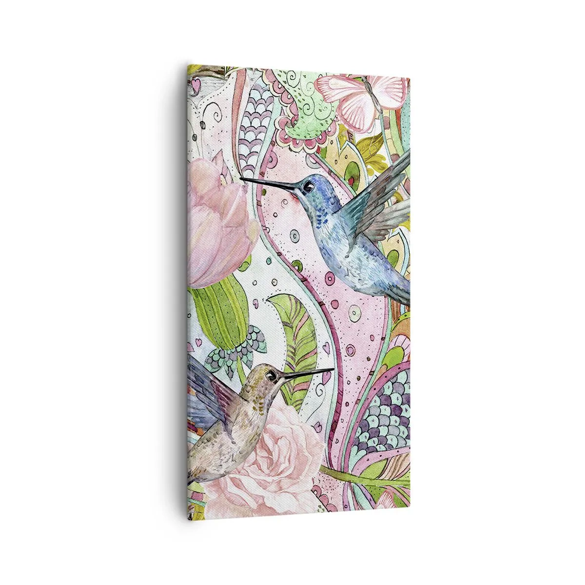 Quadro em tela - Emaranhados em trepadeiras - 55x100 cm