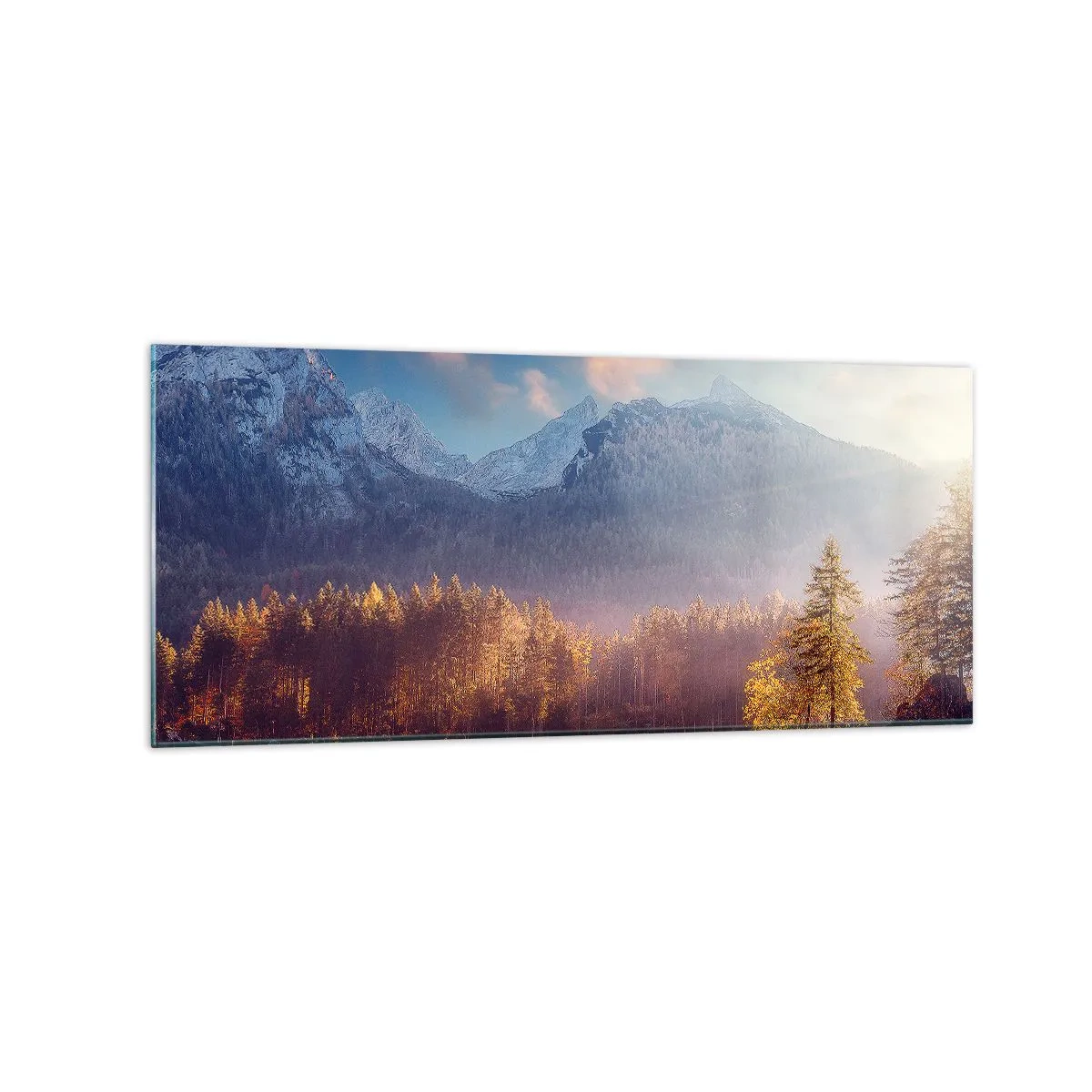 Quadro em vidro - Nas montanhas e vales - 120x50 cm