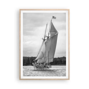 Pôster com moldura de carvalho claro - Irmãos do vento - 70x100 cm