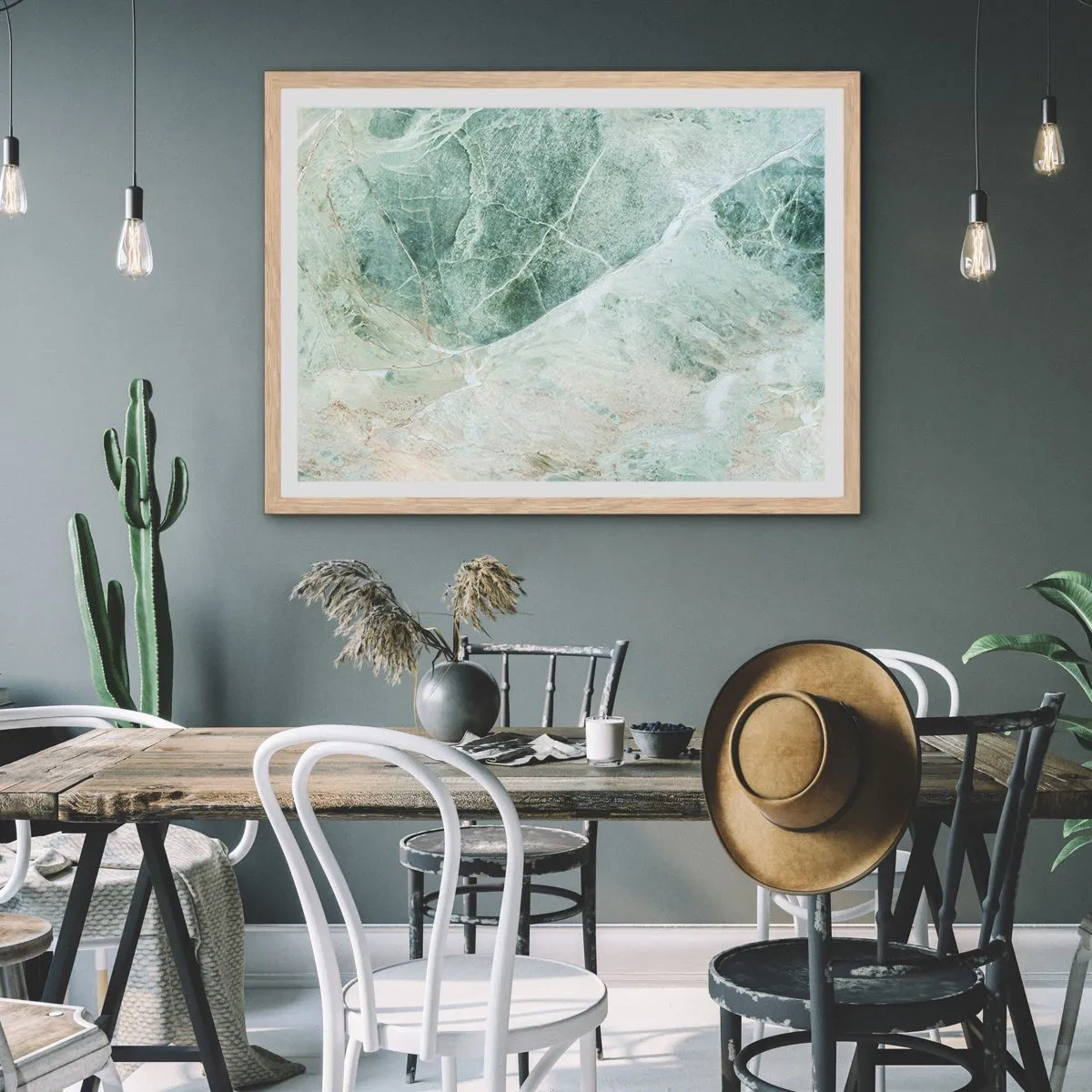 Pôster com moldura de carvalho claro - A nobre frieza da pedra - 40x30 cm