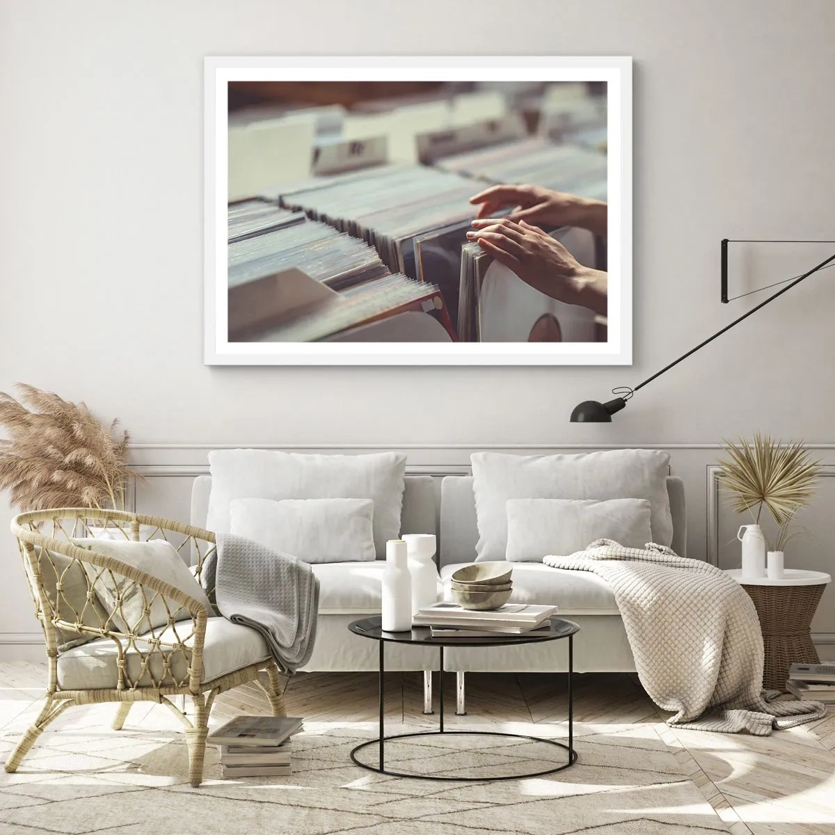 Pôster em moldura branca - Em busca de emoções - 100x70 cm