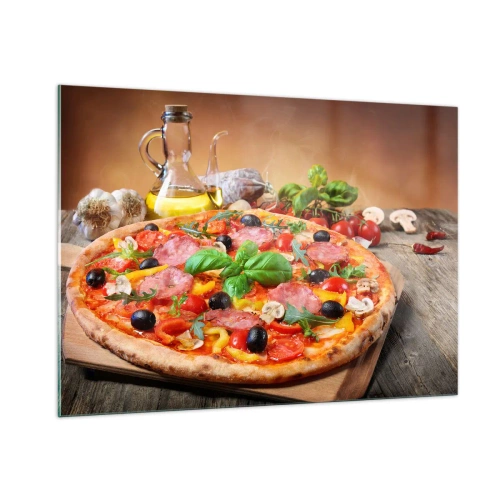 Quadro em vidro - Com um sabor verdadeiramente italiano - 100x70 cm