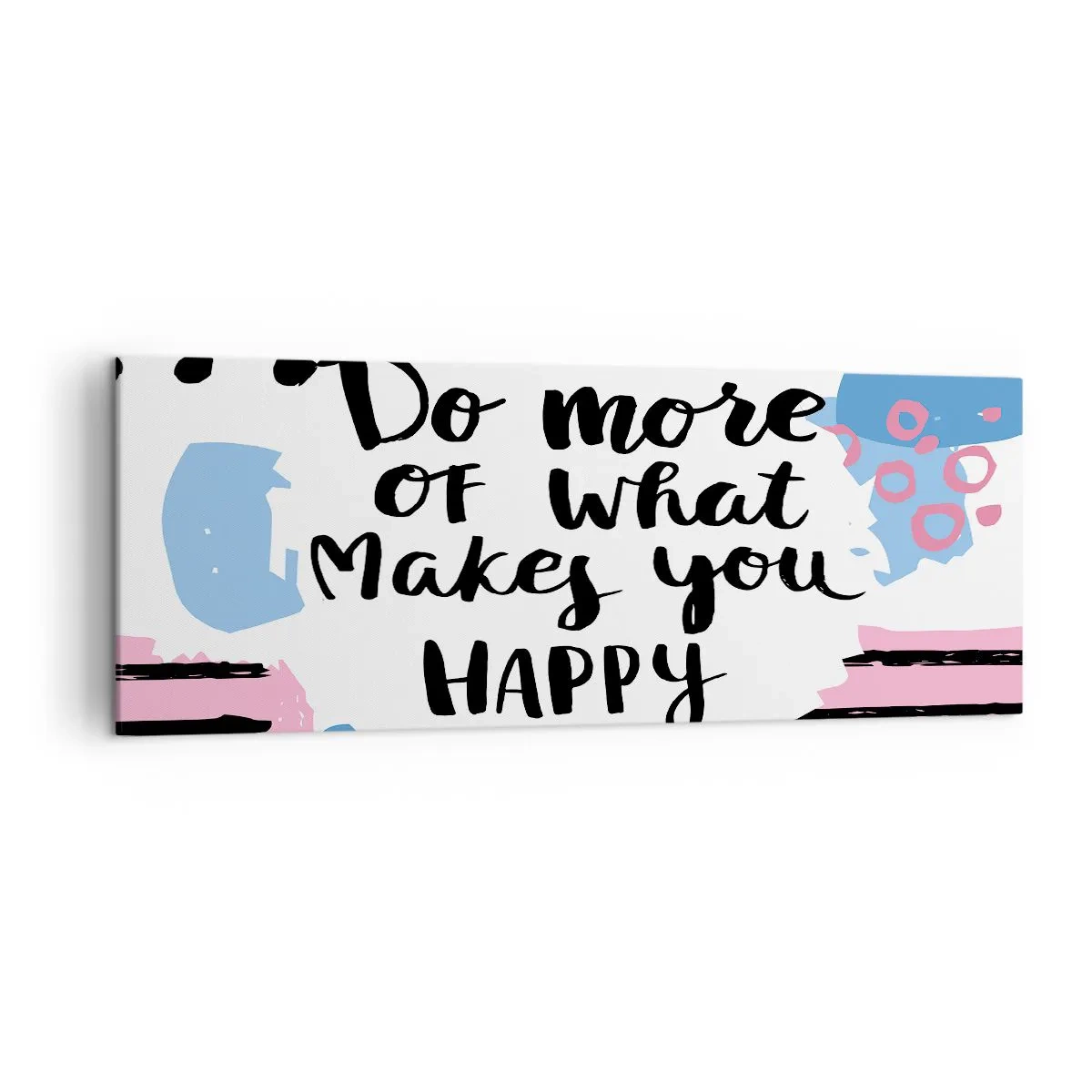 Quadro em tela - Como ser feliz - 140x50 cm