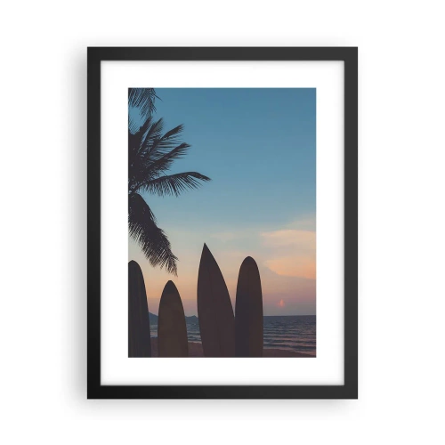 Pôster com moldura preta - Amanhã também será divertido - 30x40 cm