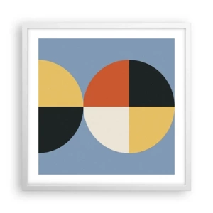 Pôster em moldura branca - Verja e conte - 50x50 cm