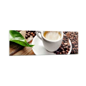 Quadro em vidro - Pausa para um café - 160x50 cm