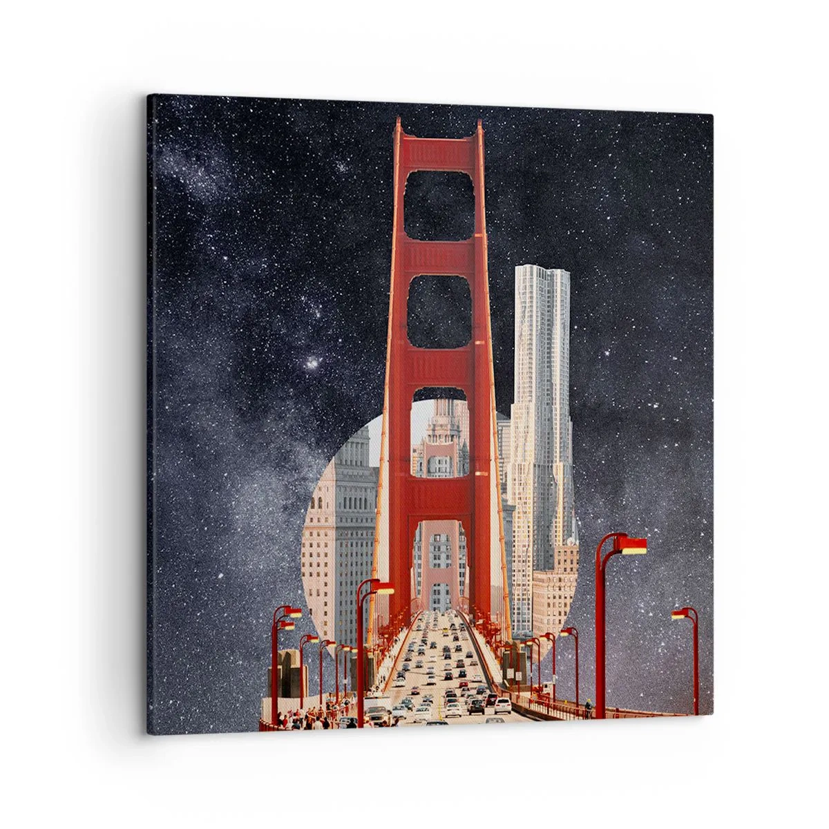 Quadro em tela - Sempre no centro - 50x50 cm