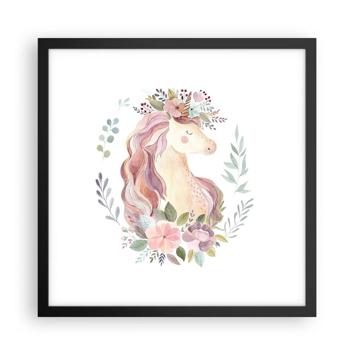 Pôster com moldura preta - Um convite ao mundo dos contos de fadas - 40x40 cm