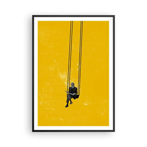 Pôster com moldura preta - Dia como todos os dias - 70x100 cm