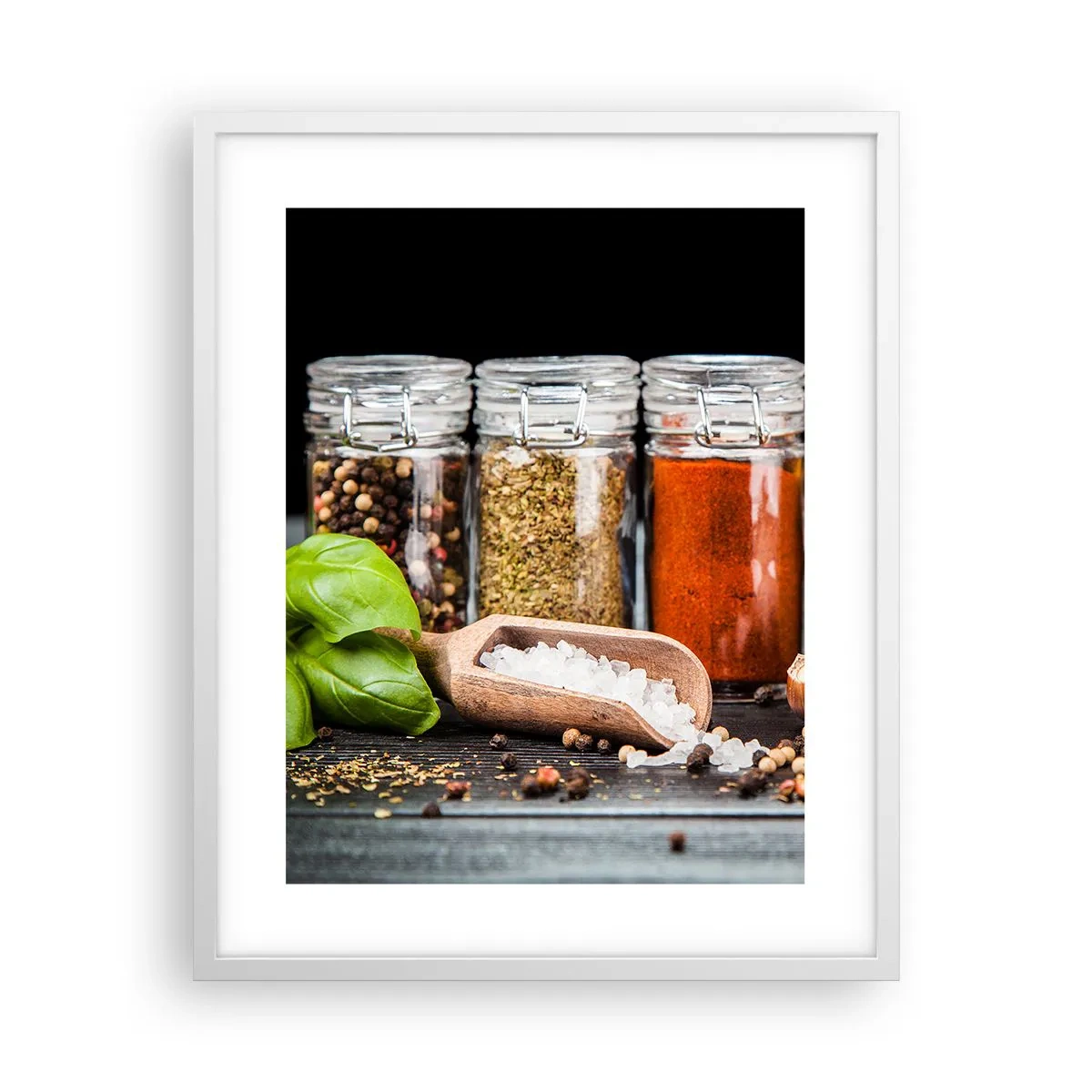 Pôster em moldura branca - Para que a vida tenha um sabor - 40x50 cm