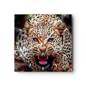 Relógio de parede - Relógio em vidro - A raiva não afeta a beleza  - 40x40 cm